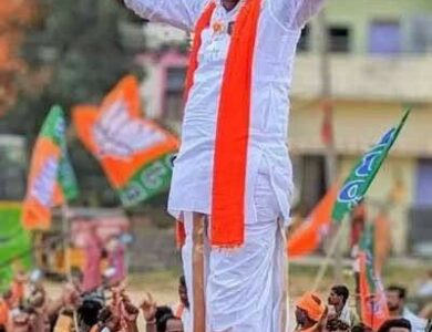 Giant Killer, Ramana Reddy, BJP, Telangana, Victory, Kamareddy, KCR, Revanth Reddy, Jaw-Dropping Upset, Common Man's Support, BRS Stronghold, Historic Win, Political Triumph, Switched Sides, BJP's Rise, 49.7 Crore Assets.