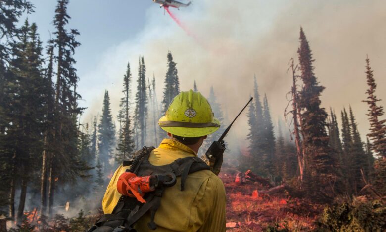 California Fire dousing wild fire