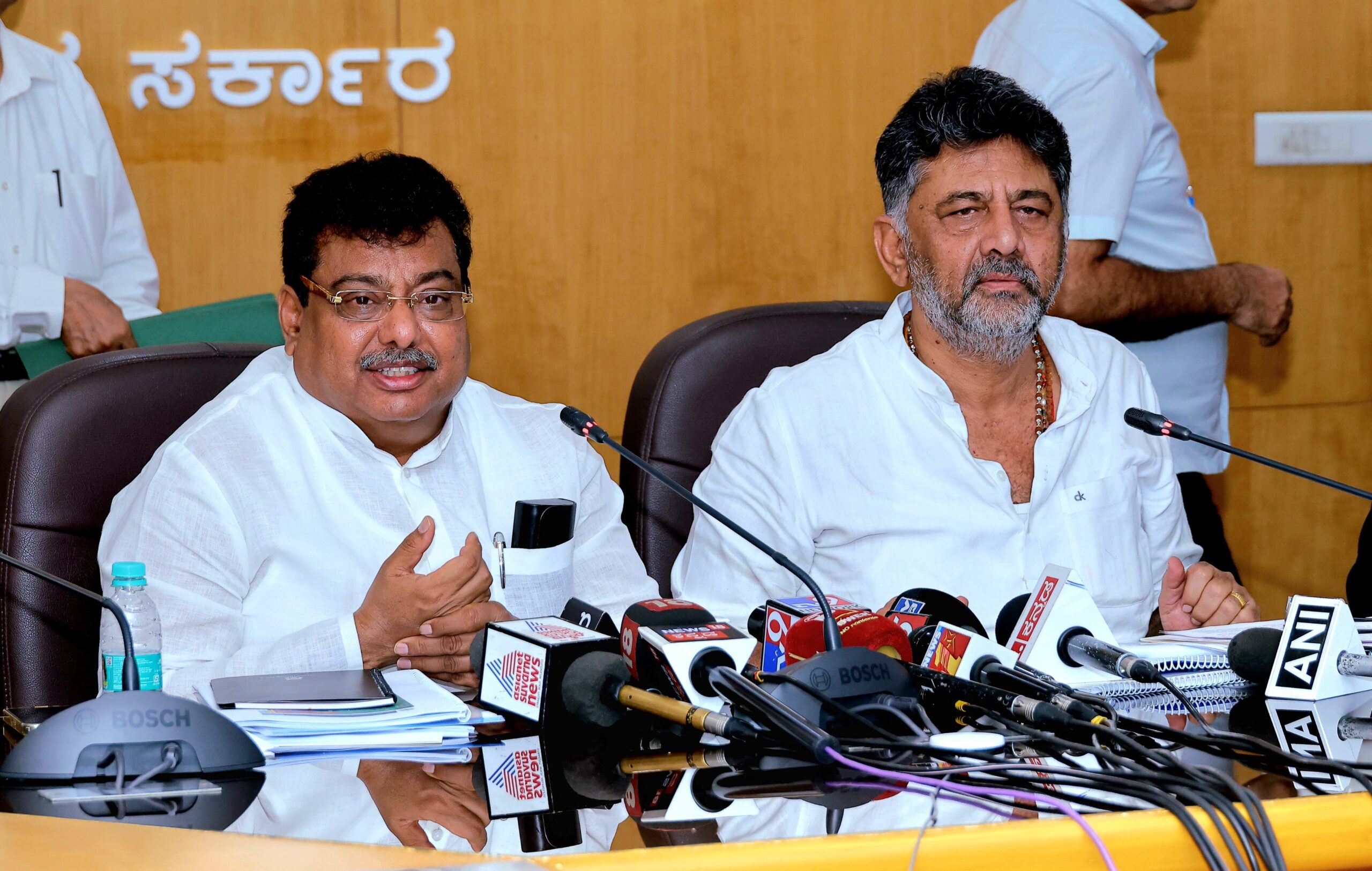 Minister MB Patil and DCM DK Shivakumar During Discussion Regarding Second Airport of Bengaluru