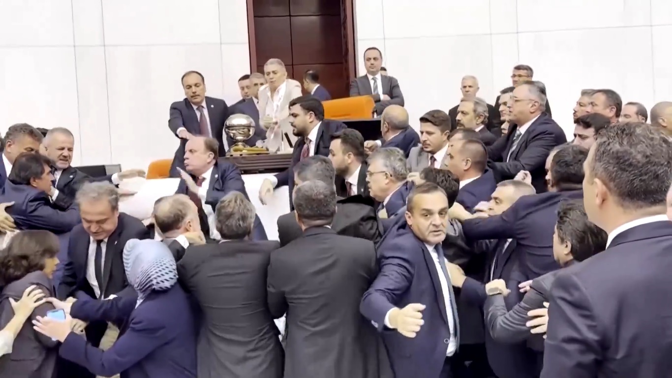 Turkey Parliament in Chaos