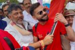 In Pics: Deputy CM D.K. Shivakumar Welcomes RCB Team at HAL Airport After Historic IPL Victory